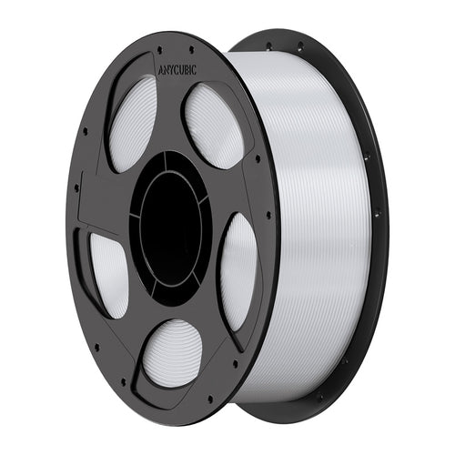 Anycubic PC - Filament 3D 1 kg résistant aux chocs (blanc transparent) : bobine de filament Anycubic PC blanc transparent de 1 kg