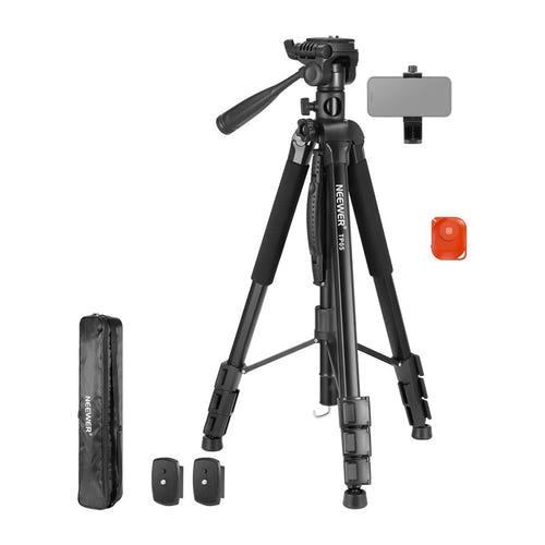 Neewer TP05 - Trépied photo aluminium 189 cm convertible en monopode : trépied photo Neewer TP05 déployé