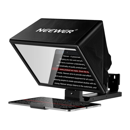 Neewer BASICS X12B - Prompteur aluminium 12 pouces, 1664 g : prompteur Neewer BASICS X12B en aluminium