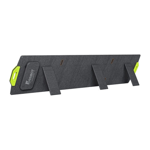 FOSSIBOT SP200 - Panneau solaire pliable 200 W, IP67 (noir) : panneau SP200 replie avec sa poignee