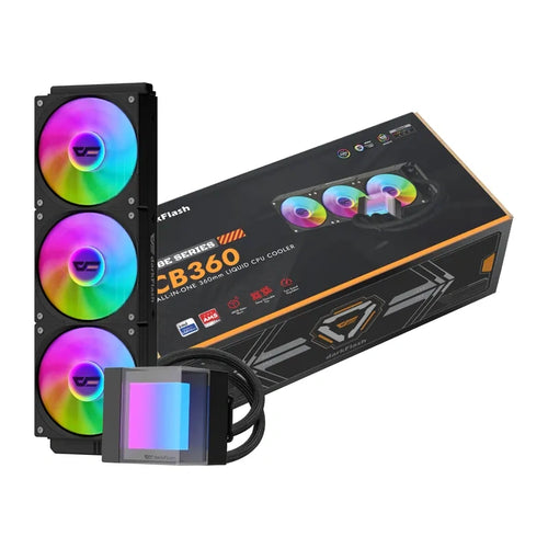 DarkFlash CB360 - Watercooling AIO pour processeur, ARGB (noir) : watercooling AIO DarkFlash CB360 noir