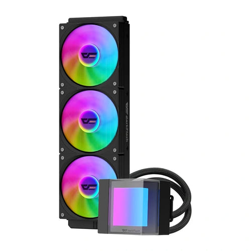 DarkFlash CB360 - Watercooling AIO pour processeur, ARGB (noir) : base en cuivre du waterblock CB360