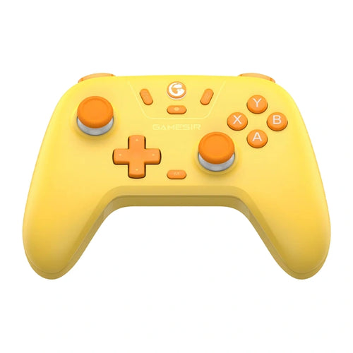 GameSir T4n Nova Lite - Manette sans fil à sticks Hall (jaune) : vue d'ensemble de la manette jaune