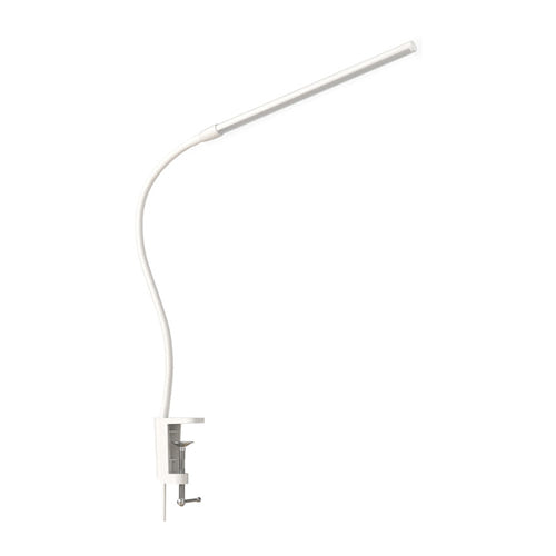 Lepro 310005 - Lampe de bureau à pince LED 460 lm (blanche) : lampe à pince blanche fixée au bord d'un bureau