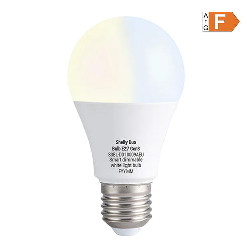 Shelly Duo Bulb Gen3 - Ampoule connectée E27 blanc réglable 800 lm : ampoule connectée Shelly Duo Bulb Gen3 E27
