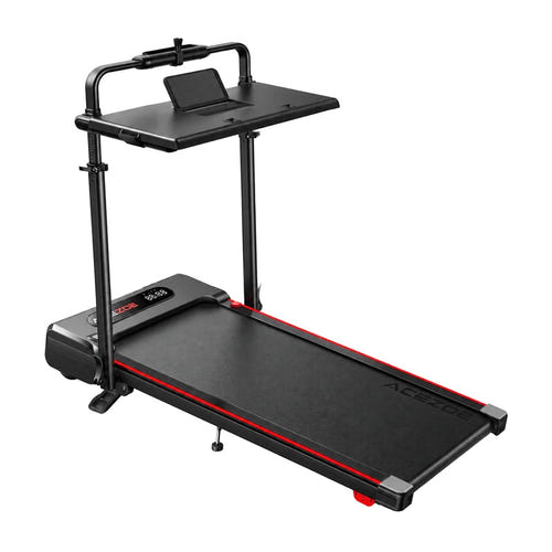 ACEZOE P20 - Tapis de course pliable rouge : écran de contrôle intégré