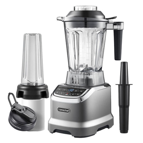 AMZCHEF ZM5003-GA - Blender de comptoir 1,85 l avec bouteille nomade, gris - visuel 1