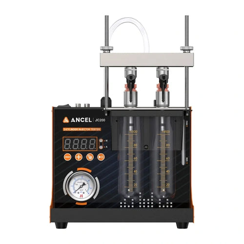 ANCEL JC200 - Testeur et nettoyeur d'injecteurs moto : écran numérique réglages