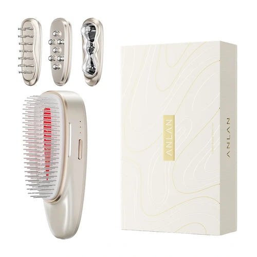 ANLAN 02-AGSY51-0RA - Masseur 3 en 1 corps, visage et cuir chevelu : ses embouts