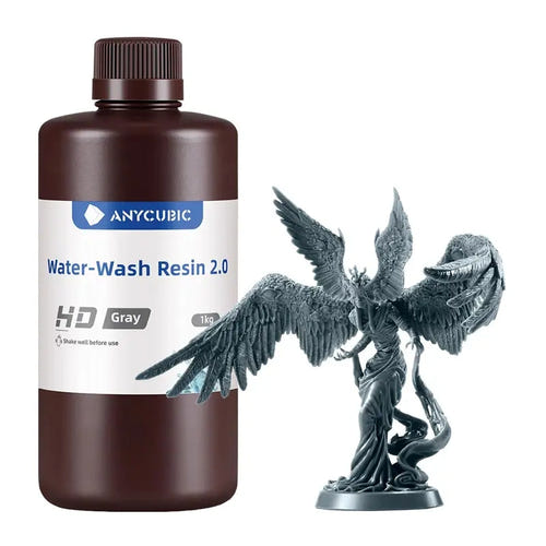 ANYCUBIC Water-Wash Resin 2.0 grise - résine 3D 1 kg : flacon résine 3D grise anycubic