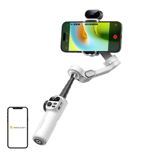 AOCHUAN X2 AI - Stabilisateur 3 axes avec suivi de visage (blanc)