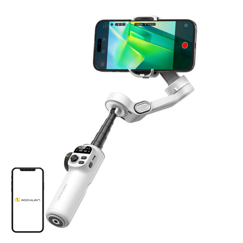 AOCHUAN X2 - Stabilisateur 3 axes pour smartphone (blanc)