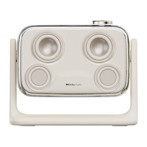 Aurzen Boom Mini - Vidéoprojecteur portable Full HD Google TV 500 ANSI lumens : socle incliné