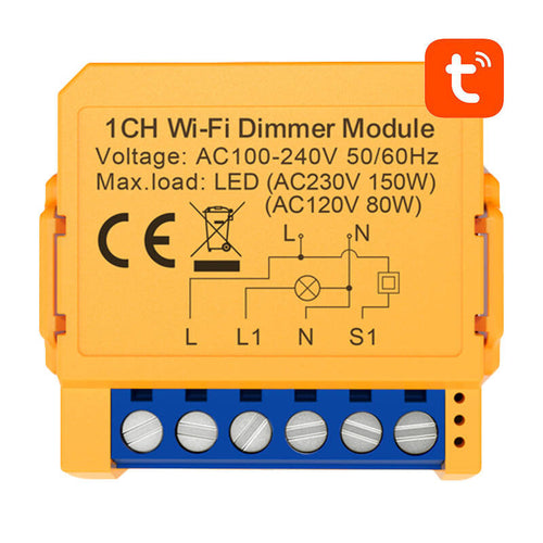 AVATTO DMS16-2 - Module interrupteur connecté Wi-Fi 2 canaux : WiFi dms16 2