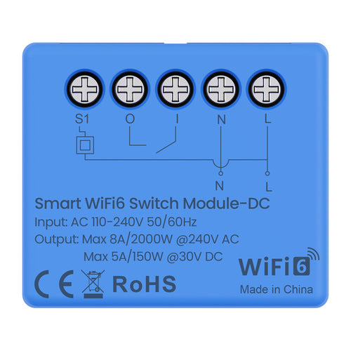 AVATTO WSM20DC - Module relais connecté Wi-Fi 6 à contact sec