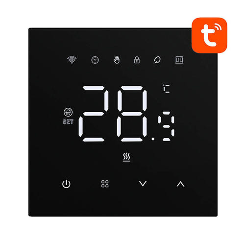 AVATTO WT410-16A-B - Thermostat connecté Wi-Fi chauffage électrique 16 A, noir