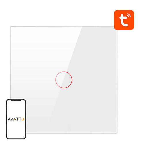 AVATTO ZTS02-EU-W1 - Interrupteur connecté tactile ZigBee 3.0, 1 voie, blanc