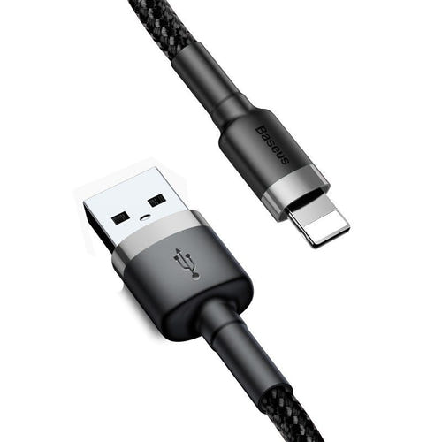 Baseus Cafule - Câble USB vers Lightning 1 m 2,4 A (gris/noir) (vue 2)