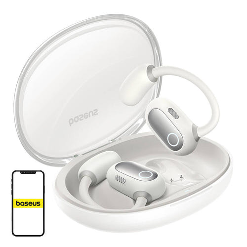 Baseus Eli Sport 1 - Écouteurs sport à oreille libre (blanc) (vue 1)