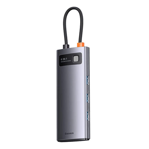 Baseus Metal Gleam - Hub USB-C vers 4× USB 3.0 (vue 3)