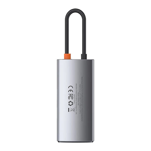 Baseus Metal Gleam - Hub USB-C 4-en-1 (HDMI 4K, USB 3.0, PD 100 W) (vue 3)