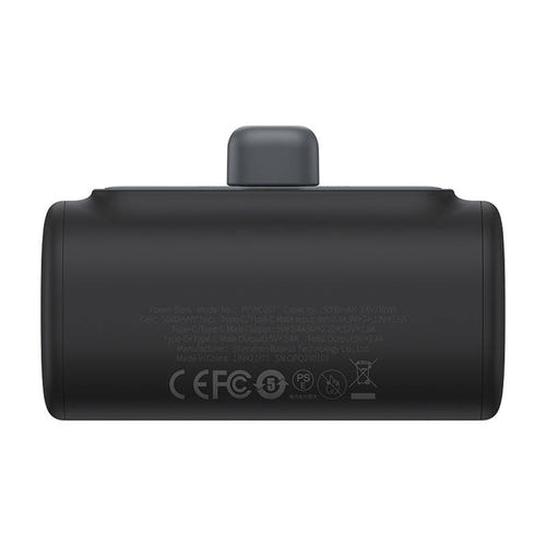 Baseus OS Compact IP - Batterie externe 5000 mAh 20 W à connecteur Lightning intégré, noire (vue 2)