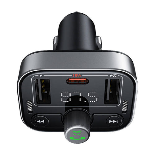 Baseus S-09 Pro - transmetteur FM Bluetooth 5.3 et chargeur 3 ports, noir : trois ports de charge