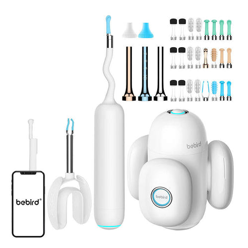 bebird Home 30S - Otoscope connecté Wi-Fi 10 MP tige 3,1 mm blanc : face