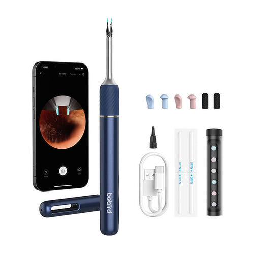 bebird Note 5 - Otoscope connecté Wi-Fi 10 MP bleu : face