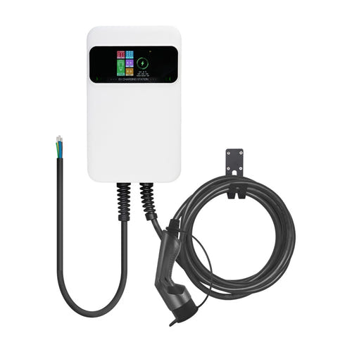 BESEN SQ20-7KW-APP - borne de recharge murale monophasée 7,2 kW : afficheur couleur allumé