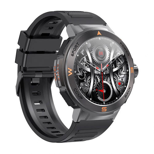 BlitzWolf BW-AT5 - Montre connectée AMOLED appels Bluetooth, noire : noir suivi santé