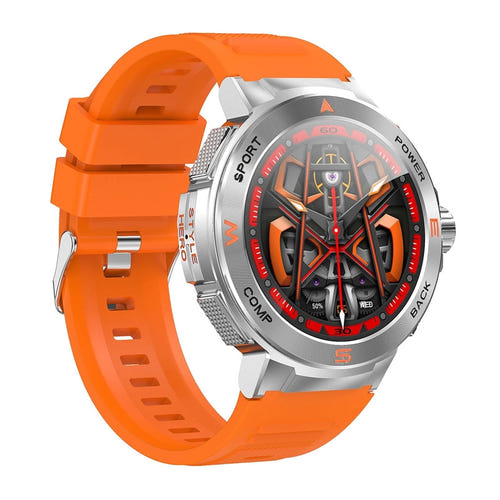 BlitzWolf BW-AT5 - Montre connectée AMOLED appels Bluetooth, orange : écran AMOLED