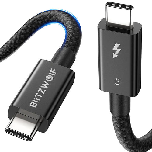 BlitzWolf BW-HDC8 - Câble USB-C 240 W Thunderbolt 5, 1,5 m, noir