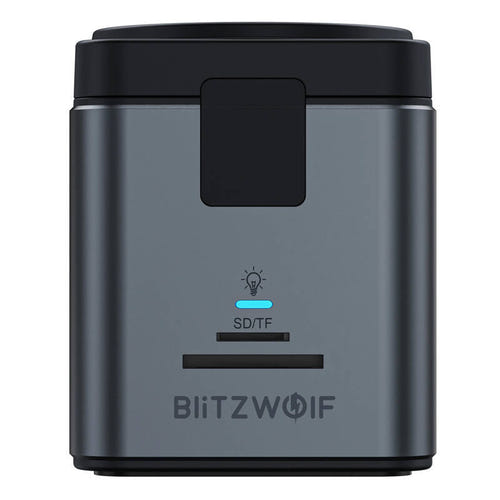 BlitzWolf BW-TH17 - Station d'accueil USB-C 9 en 1 avec chargeur sans fil 15 W : connectique USB HDMI