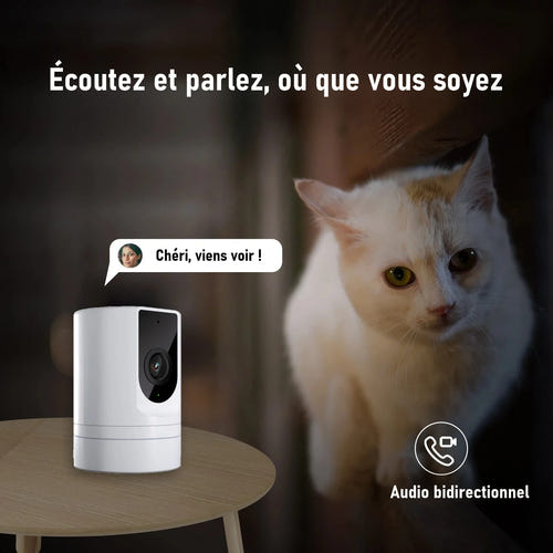 BoyKeep K11 - Caméra Wi-Fi intérieure Full HD pliable, rotation 360° : surveillance bébé animaux