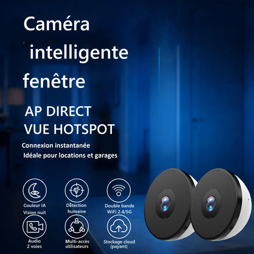 BoyKeep K12 - Lot de 2 caméras Wi-Fi 6 en 2K, vision nocturne couleur et audio bidirectionnel - visuel 1