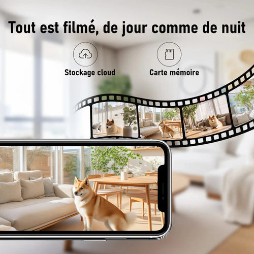 BoyKeep K30 - Lot de 2 caméras Wi-Fi 3 MP pivotantes pour animaux et bébé : surveillance animaux bébé
