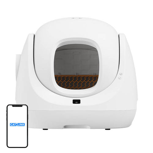 CATLINK BayMax - Litière autonettoyante connectée 7 litres à entrée basse : face avant