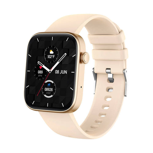 COLMi P71 - Montre connectée 1,9 pouce avec appels Bluetooth, coloris or : cadran or affichage permanent