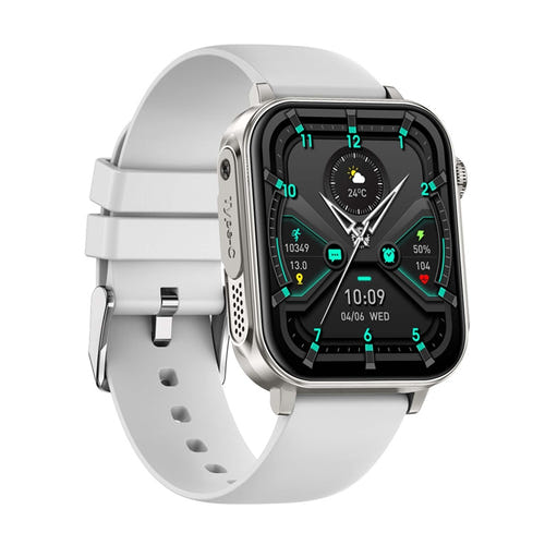 COLMi P80 - Montre connectée avec appels Bluetooth, bracelet silicone argent : appel en cours écran