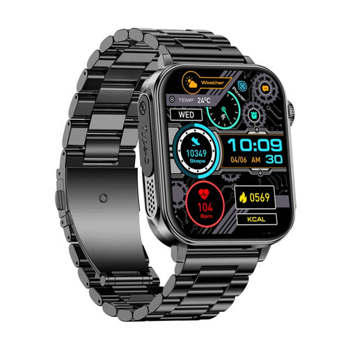 COLMi P80 - Montre connectée bracelet acier noir : cadran noir P80 acier