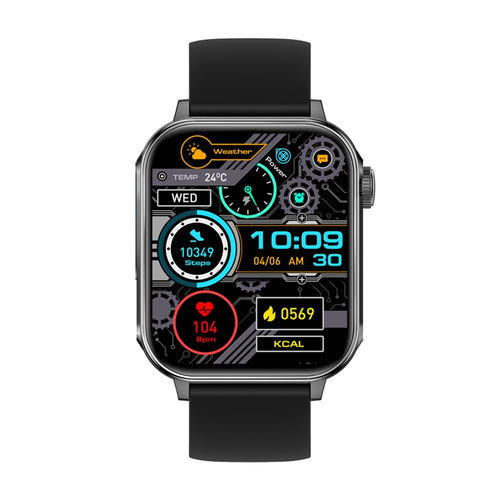 COLMi P80 - Montre connectée 1,83 pouce 60 Hz, bracelet silicone noir : écran 183 pouce HD