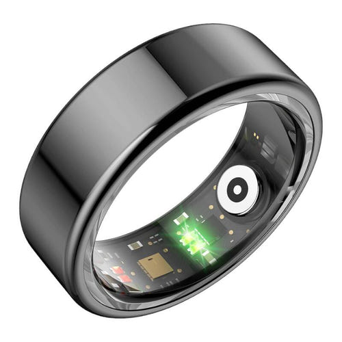 COLMi R02 - Bague connectée étanche IP68 (taille 9, 18,9 mm, noir, sans boîtier de charge) : câble USB-A magnétique