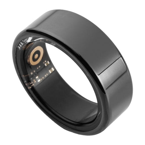 COLMi R02 - Bague connectée taille 12 (diamètre 21,3 mm, noir) : anneau noir 21 mm