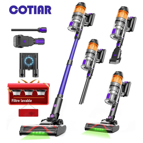 COTIAR R11 Violet - aspirateur balai sans fil léger, 50 kPa et 500 W - visuel 1