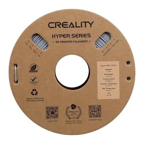 Creality Hyper ABS - Filament 3D haute vitesse 1,75 mm 1 kg, gris : bobine