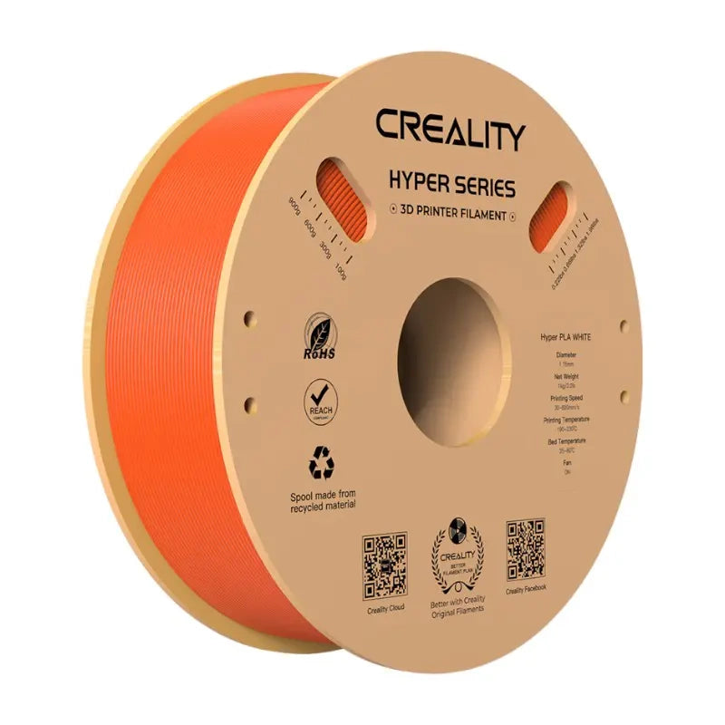 Creality Hyper PLA - Filament 3D haute vitesse 1,75 mm 1 kg, orange - visuel 1