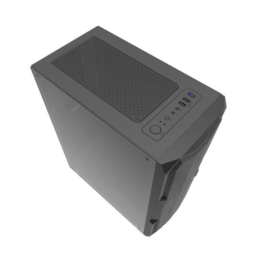 darkFlash - Boîtier PC Aquarius Mesh (noir, sans ventilateurs) : intérieur