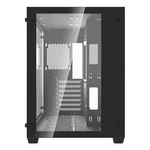 darkFlash - Boîtier PC C285 double vitrage (noir, sans ventilateurs) : intérieur