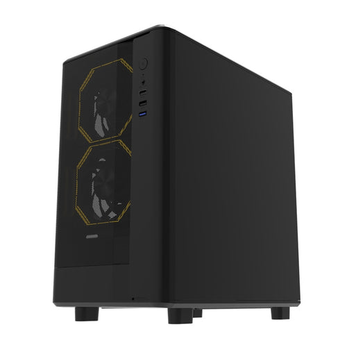 darkFlash - Boîtier PC DB330M Mesh compact (noir, sans ventilateurs) : vue ensemble